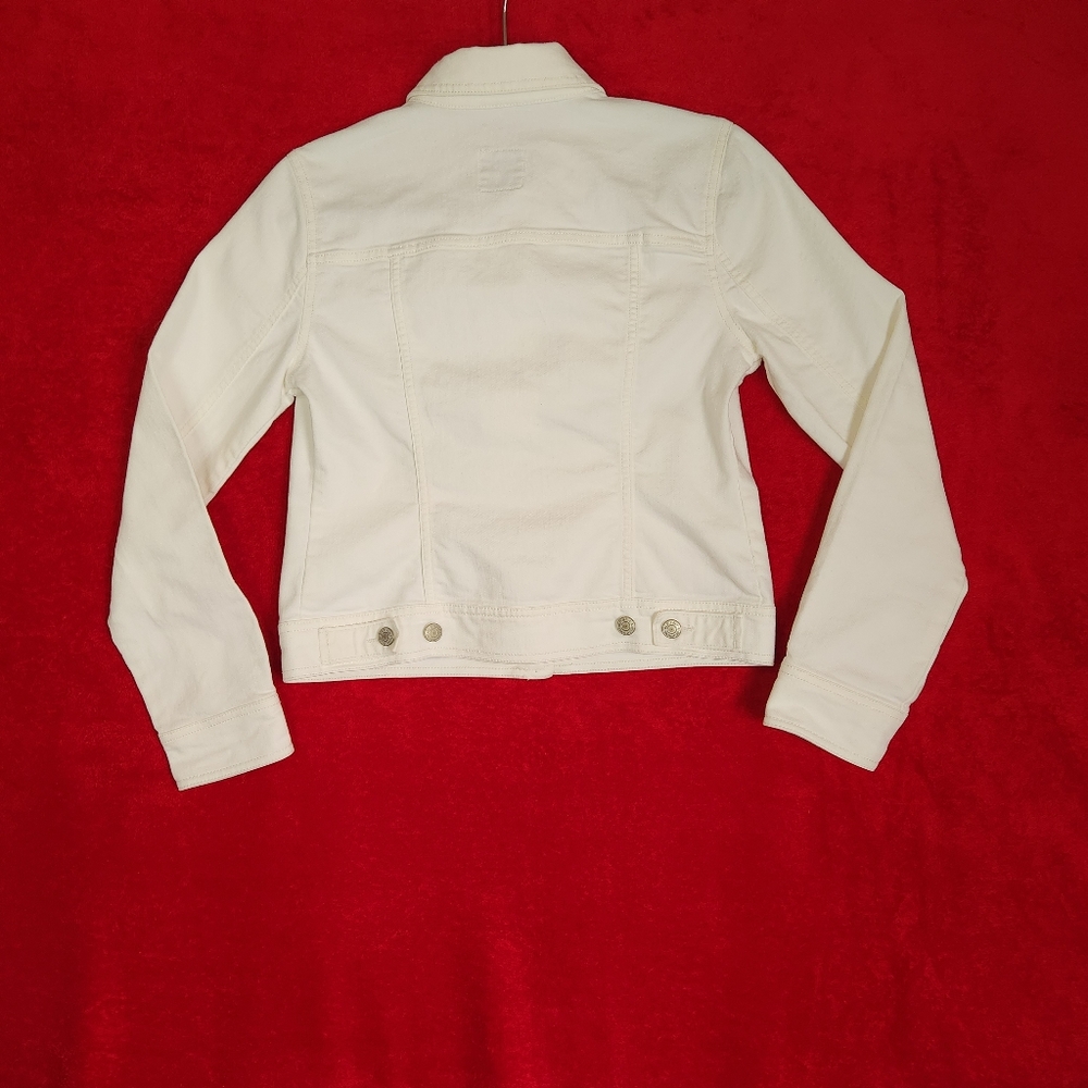 Women's Medium Old Navy White Denim Jacket